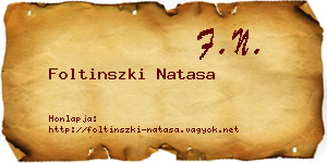 Foltinszki Natasa névjegykártya