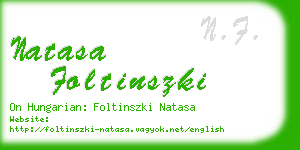 natasa foltinszki business card